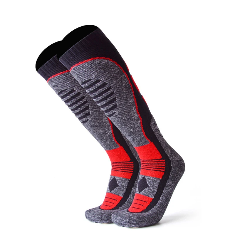 Носки для катания на лыжах хлопковые теплые спортивные носки длиной до середины