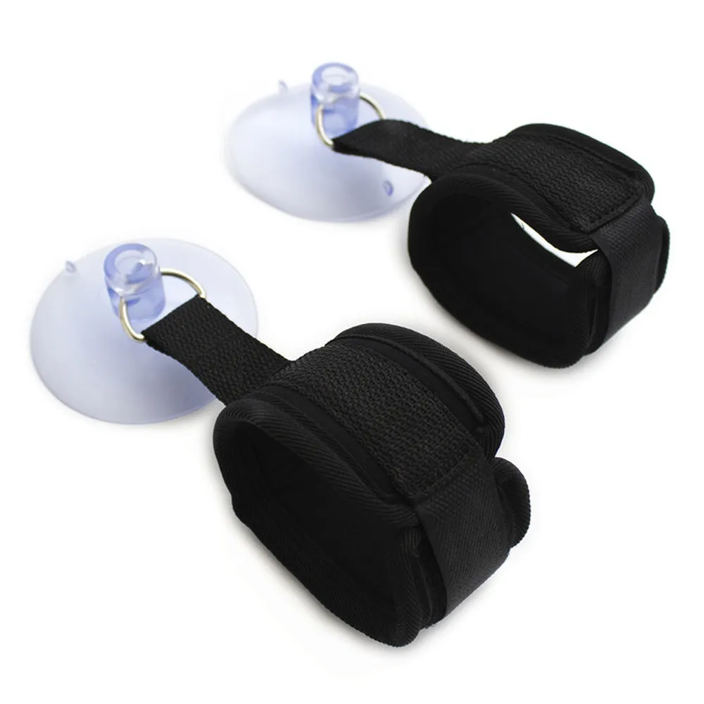 Черные нейлоновые наручники на присоске руку для взрослых SM игра косплей