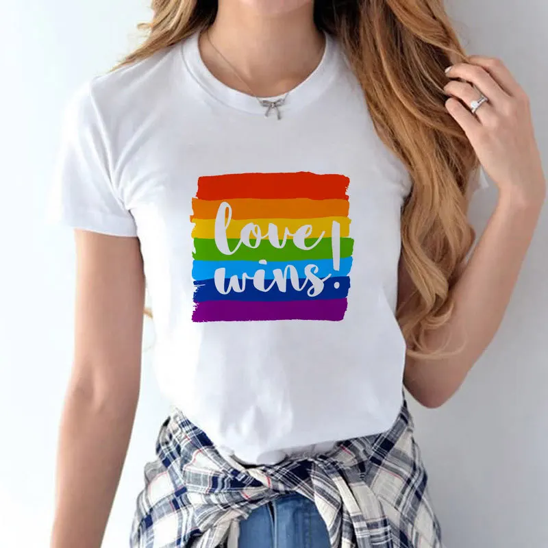 

Fashion 90s Women Tops Tee Funny Colorful Print Female Tee Shirts Woman Clothing Maycaur Harajuku Love Printed Women T-shirts