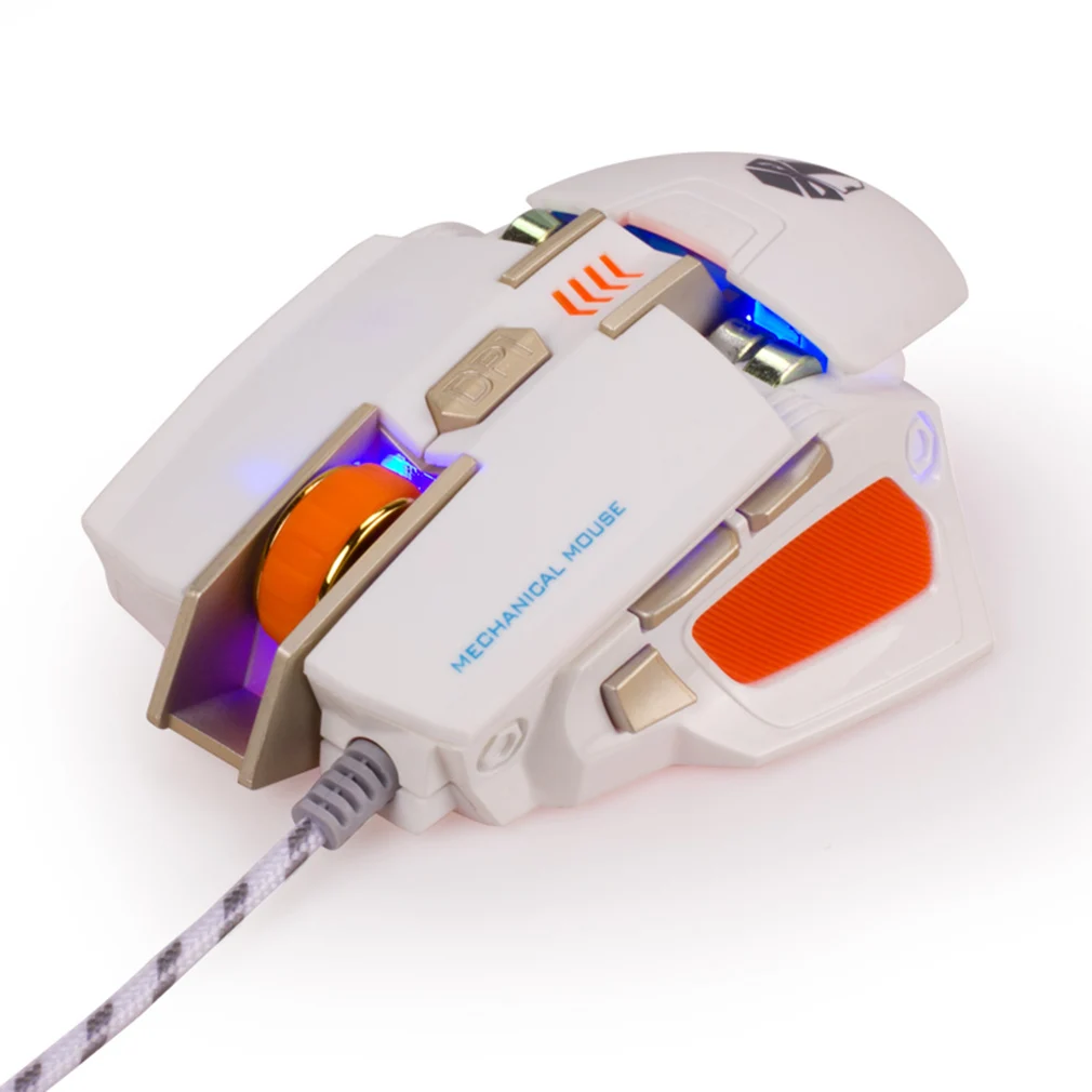 Профессиональная игровая мышь 2500DPI регулируемая Проводная запись 2 цвета