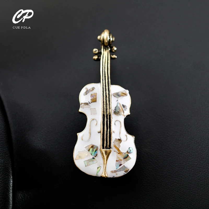 Винтажная Женская Брошь с гитарой броши Скрипка булавок в античном стиле