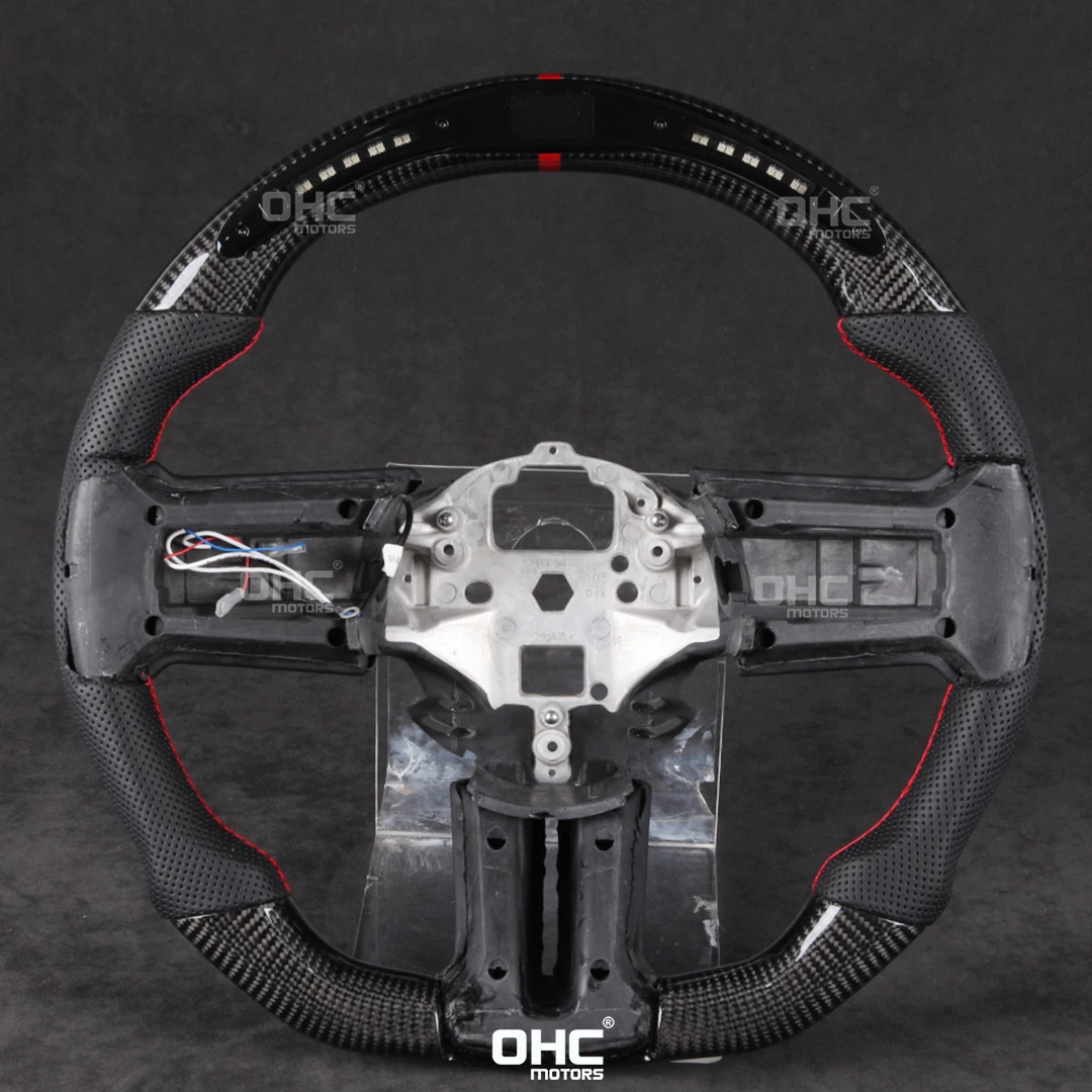 

OHC Motors LED Carbon Fiber Steering Wheel compatible for Ford Mustang