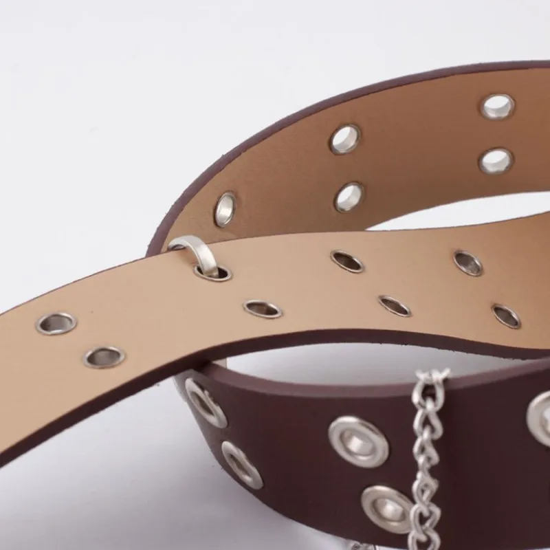 

Bauhinia brand new product punk style female wide 3.8CM Korean jeans fashion decorative belt chain belt