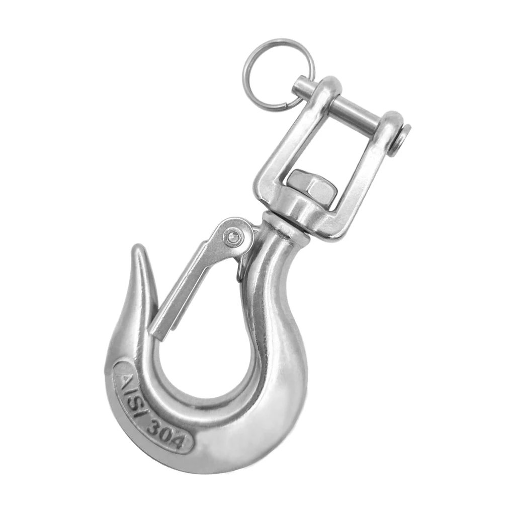 

Stainless Steel Spring Snap Link Hook Carabiner Clip Keychain