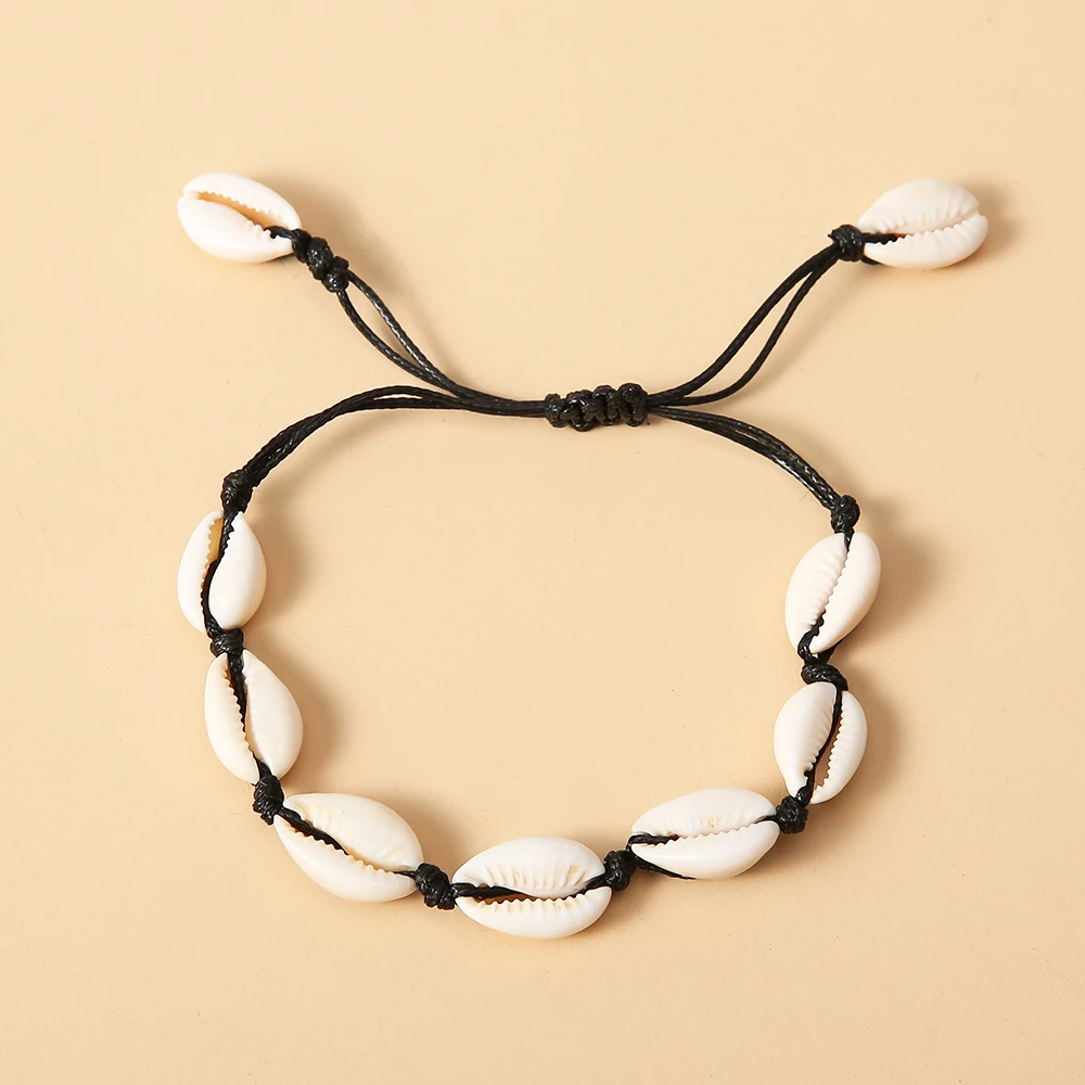 Плетеный браслет на ногу пляжный водонепроницаемый регулируемый дружбы модный