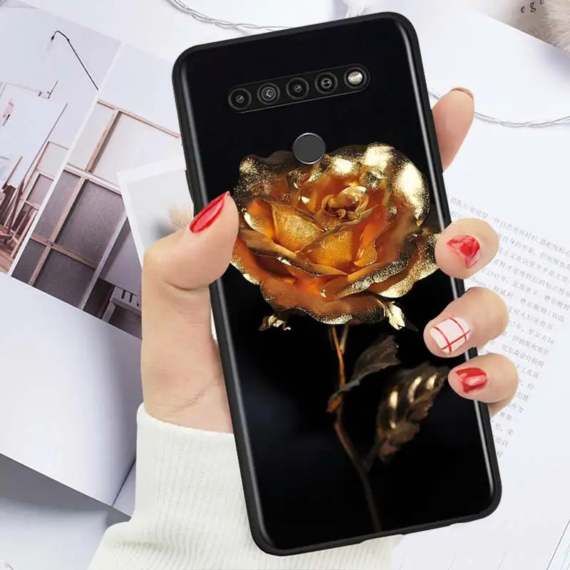 

Bright Rose Flowers For LG K92 K42 K22 K71 K61 K51S K41S K30 K20 2019 Q60 V60 V50 S V40 V30 G8S G8 X ThinQ Phone Case