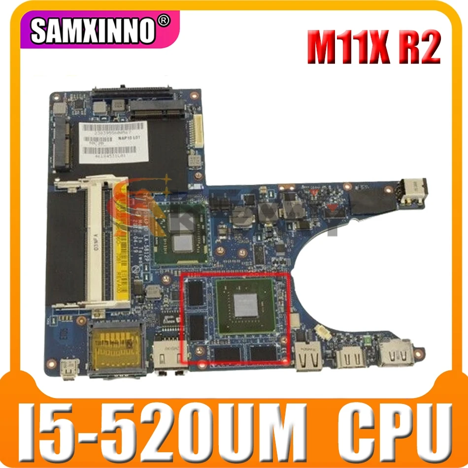 Оригинальная материнская плата для ноутбука DELL Alienware M11X R2 I5-520UM CN-01KK46 01KK46 LA-5812P