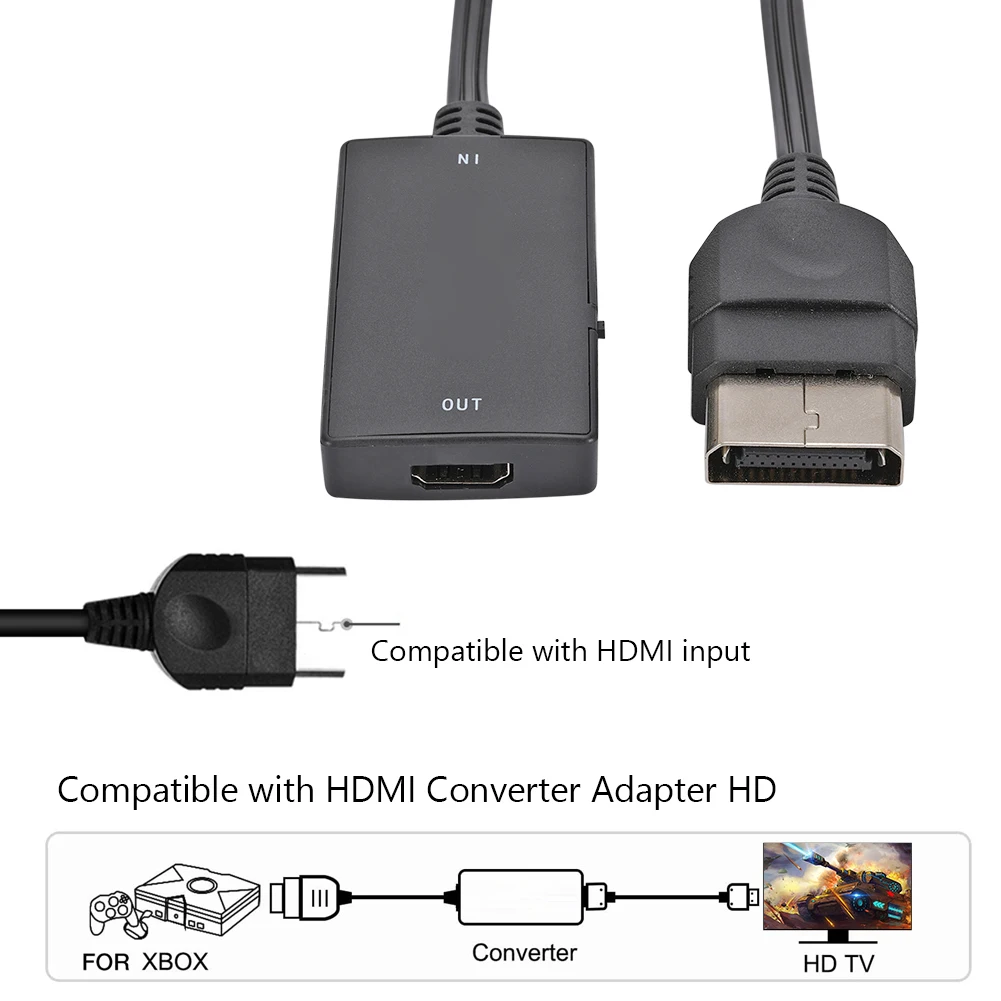 Адаптер-конвертер для видеокабеля XBOX в HDMI ПК с дисплеем на 1080P |