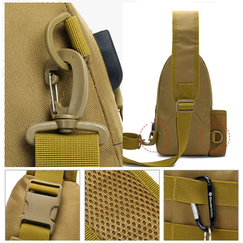 600D Водонепроницаемая Военная Тактическая Сумка через плечо USB армейская