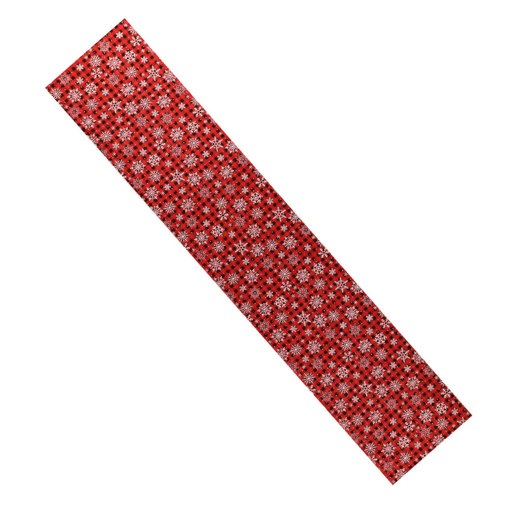 Рождественское украшение льняная печатная настольная дорожка с флагом кисточка