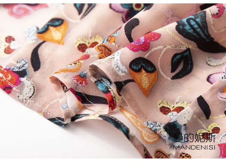 

Women's 100% Mulberry Silk Collared long sleeve Shirt Top Blouse office work floraL print MM065