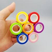1pcs fashion unisex magnetic ring adsorption finger jewelry colorful unzip casual everyday couple ring birthday gift