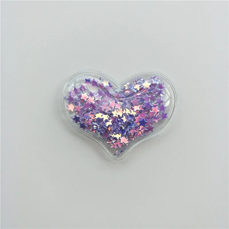 purple 30 шт./партия, маленькие размеры 3,8*3 см, прозрачная блестящая нашивка с аппликацией для детей DIY, аксессуары для детских зажимов - Цвет: purple