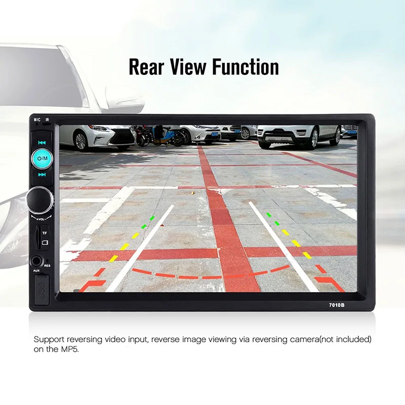 

7Inch Car Stereo Radio Set MP5 MP3 Player Bluetooth Hands-free 2Din Rear View Camera DQ-Drop