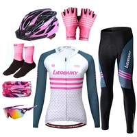 bicycle clothing women summer pro team racing bike jersey set long sleeve road mtb cycling suit ladies riding sportswear 2022
