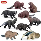Экшн-фигурки из ПВХ Oenux, имитация диких животных, барсука, Брока, бобра, игрушка для детей