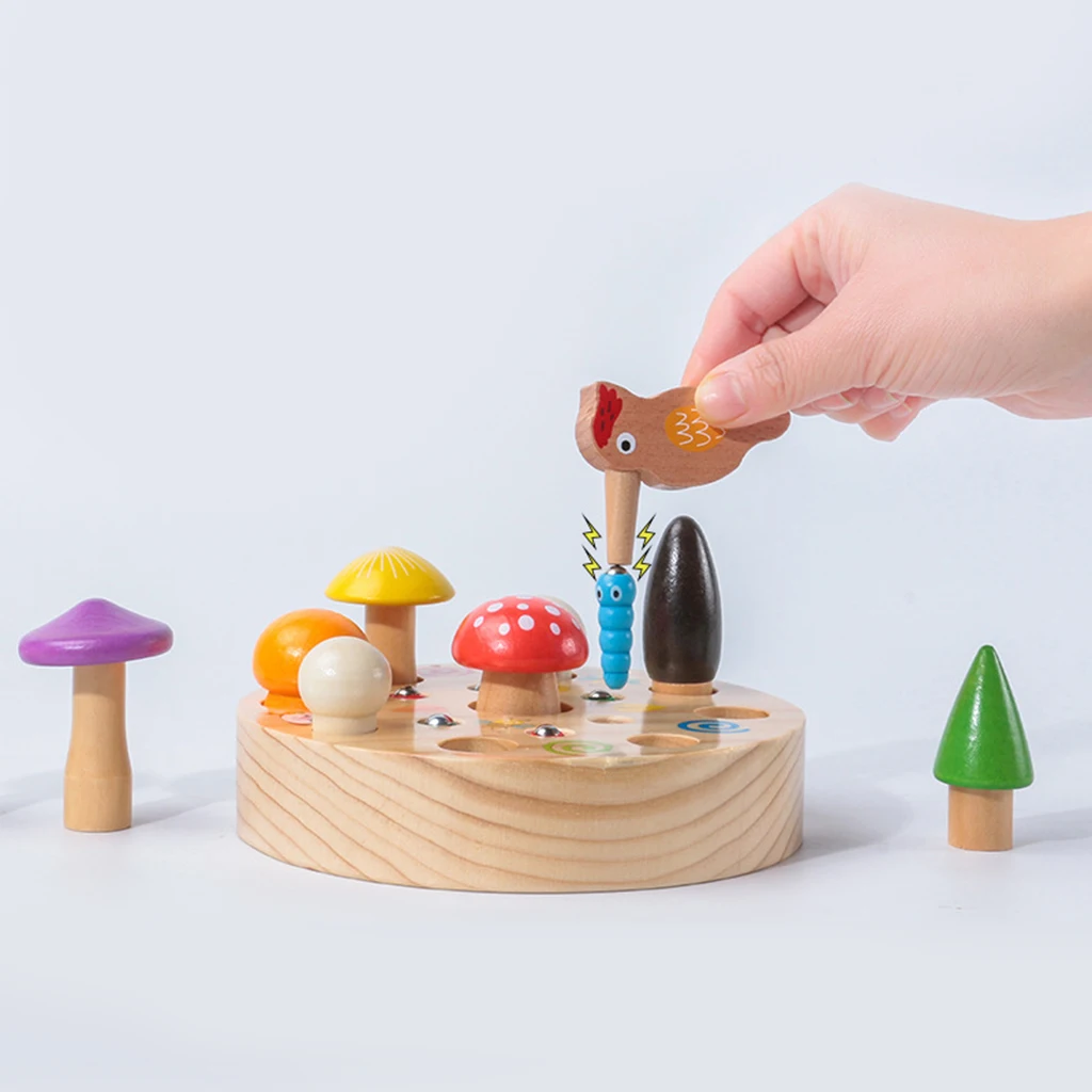 Деревянная игра поймать червей | Игрушки и хобби