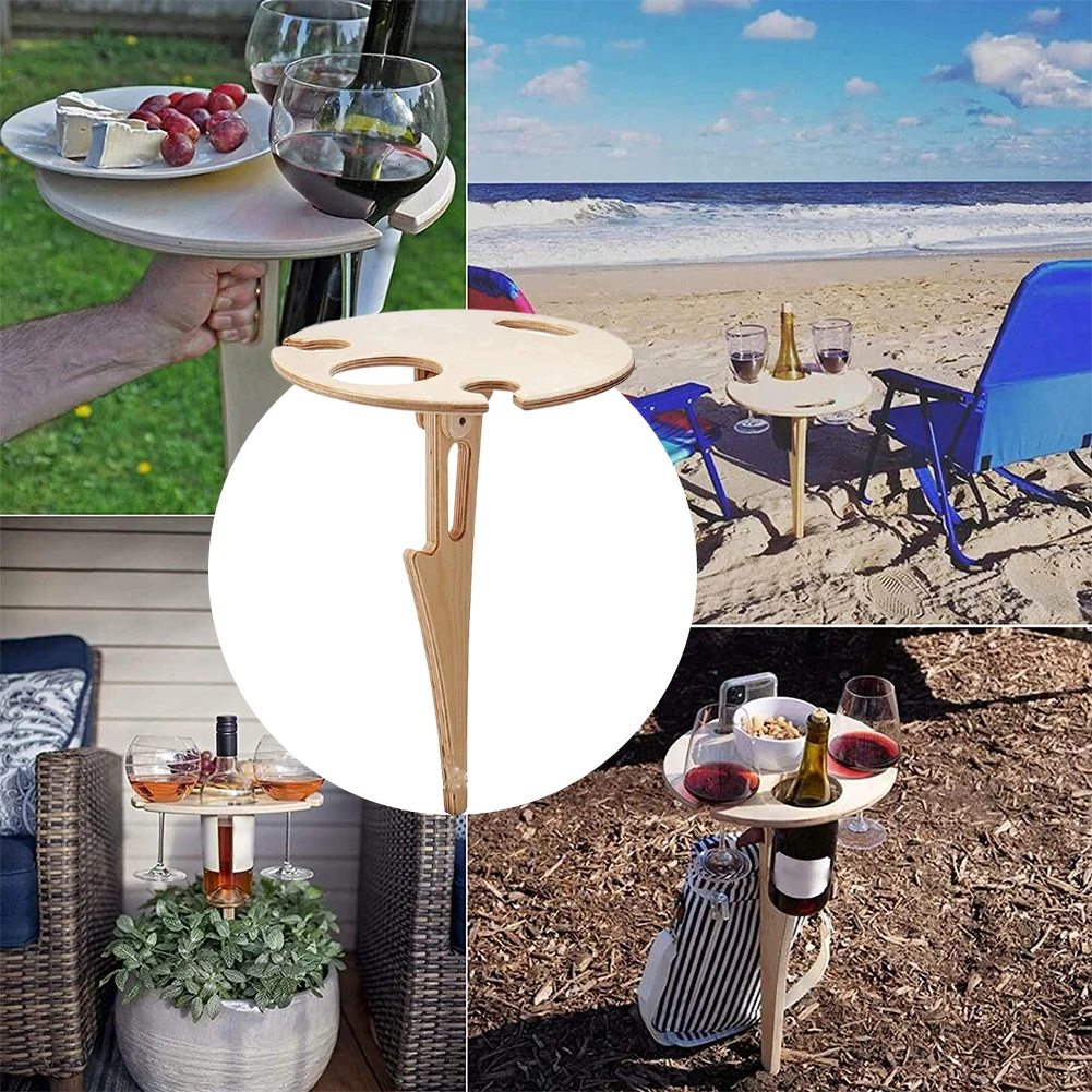 Портативный складной винный столик на открытом воздухе с искусственным