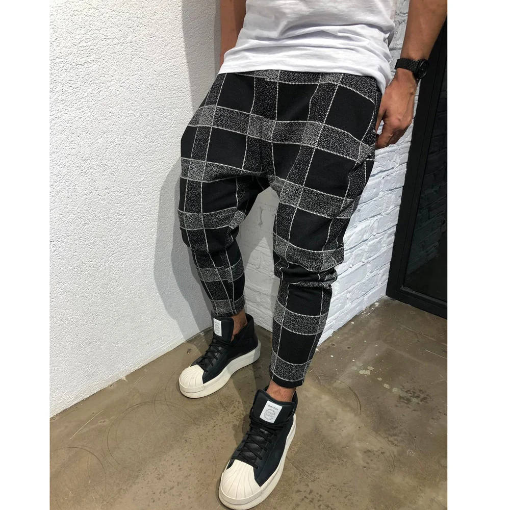 Модные мужские брюки Slim Fit Urban прямые брюки повседневные брюки карандаш грузовик для бега брюки плюс размер M-3XL