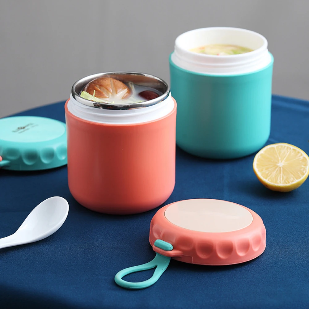 

Portable Food Thermos Stainless Steel Milk Soup Containers Leakproof Lunch Box Thermal Bento Cup For Kids Home School