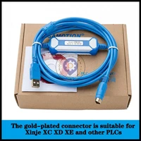 amsamotion gold plated usb xc usb to rs232 adapter for xinje plc xc1 xc2 xc3 xc5 programming cable