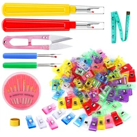 lmdz 4pcs sewing seam rippers100pcs sewing fabric clips thimblescissors30pcs sewing needles for embroidery