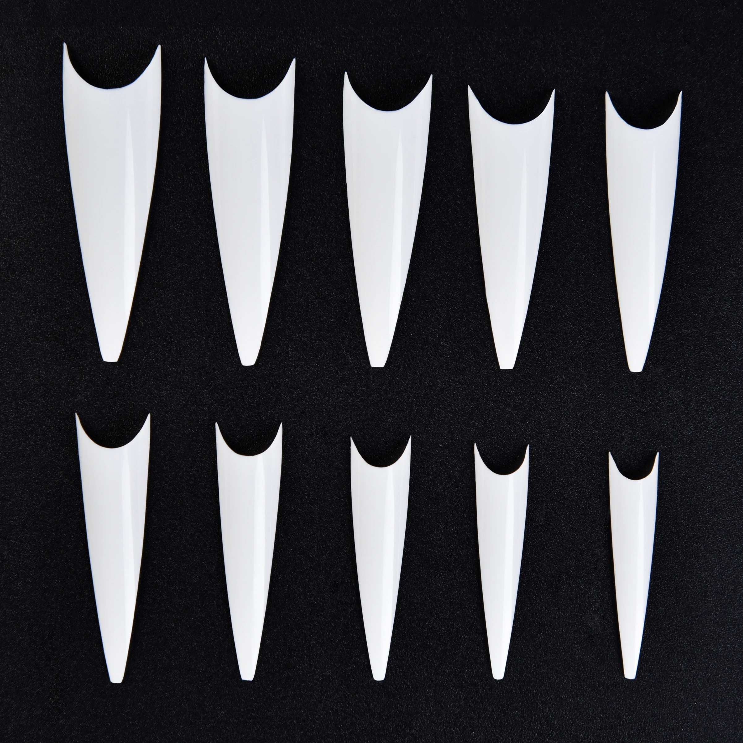 Бесплатная доставка 500 шт. Долго Французский Стилет Совет Ясно Натуральный Белый