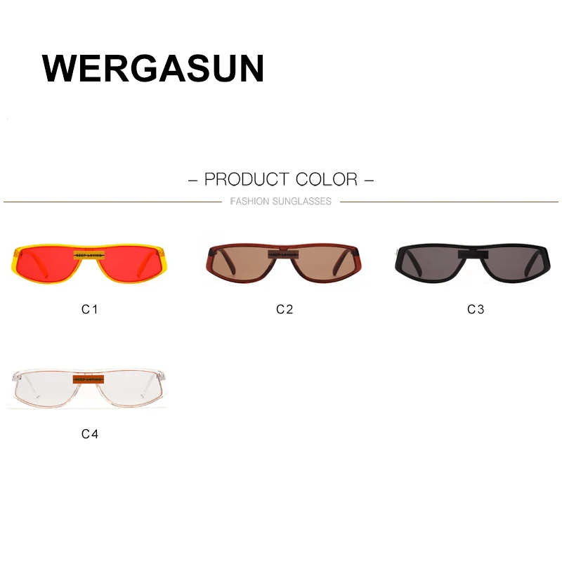 

WERGASUN Vintage Small Sunglasses Women Brand Designer Retro Sunglass Rectangle Sun Glasses Female Eyewears uv400