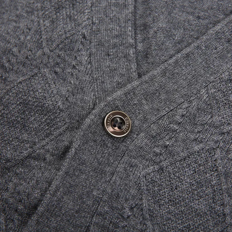 

2017 Autumn Winter Knitting Sweater Men Wool Vests New Loose fit Warm Mens Cardigans Sleeveless waistcoats Grey Blue