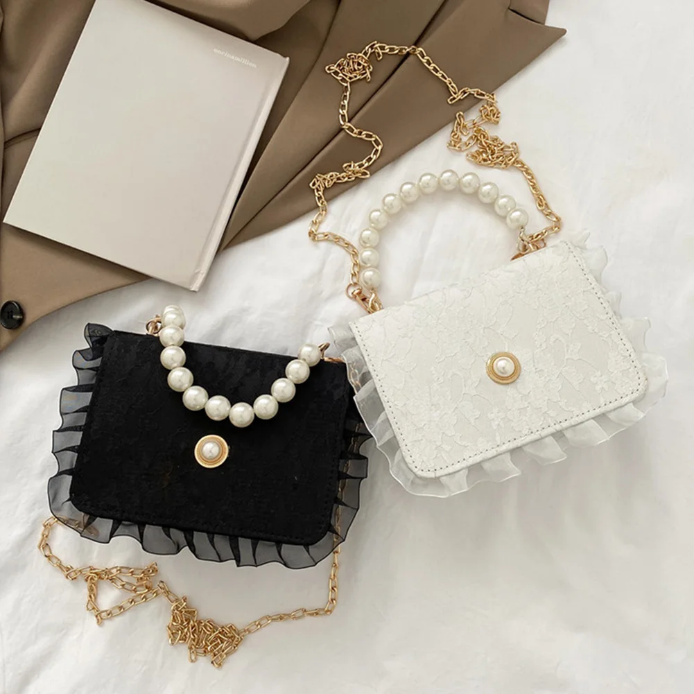 

Винтажная Женская однотонная кружевная сумка через плечо, сумка-мессенджер из искусственной кожи, повседневная женская маленькая сумочка ...