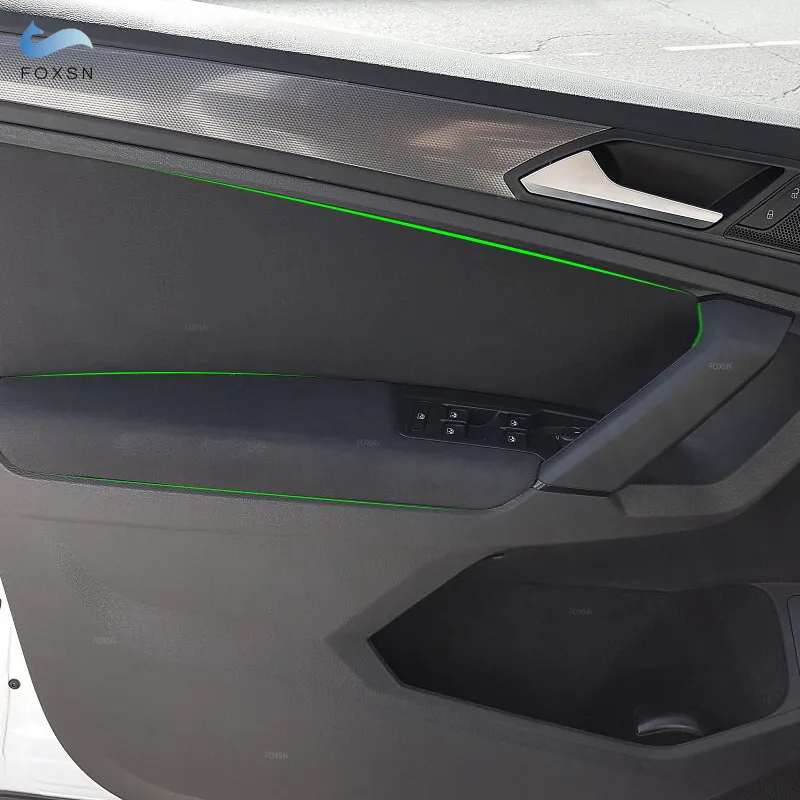 

Car Accessories Microfiber Leather Interior Door Handle Armrest Panel Cover Sticker Trim For VW Tiguan L 2017 2018 2019