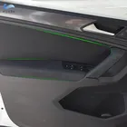 Автомобильные аксессуары, кожаная накладка на внутреннюю дверную ручку из микрофибры, подлокотник, панель, наклейка, отделка для VW Tiguan L 2017 2018 2019