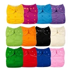 Регулируемые Многоразовые подгузники для мальчиков и девочек, тканевые подгузники с начесом