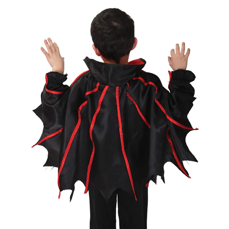 M-XL Boys Halloween Vampire Costume Kids Children Demon Bat Scary Cosplay Carnival Purim Masked Ball Masquerade Rave party dress |