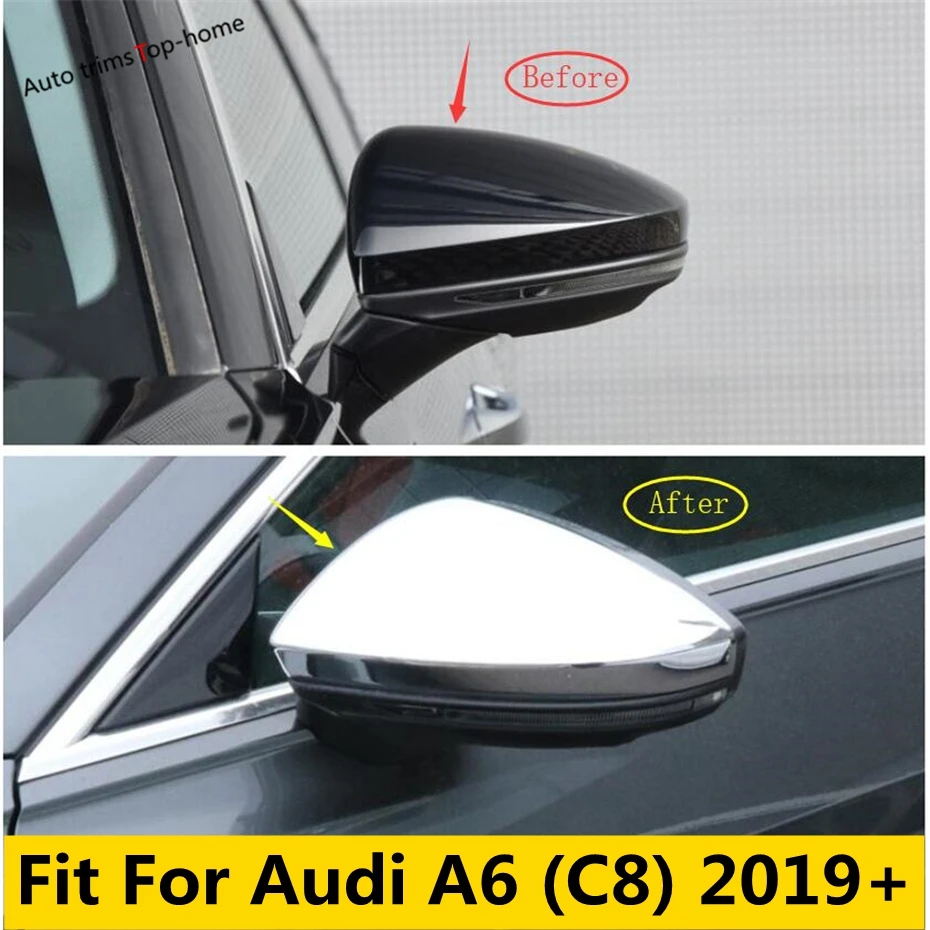 Комплект для защиты зеркала заднего вида Yimaautotrims наружной двери обшивка ABS Audi A6 C8