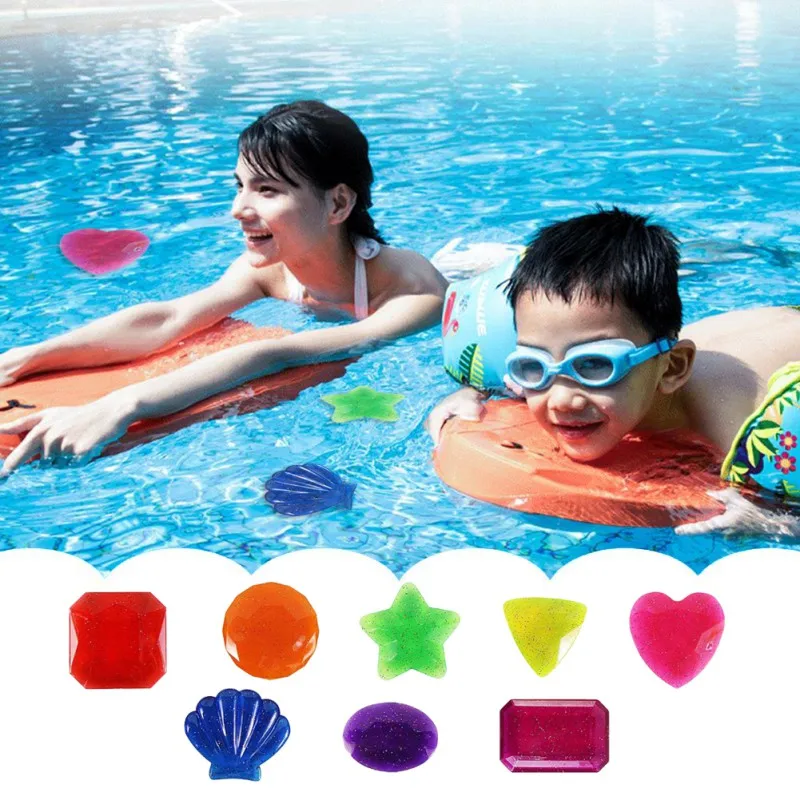 

Diving Aquatic Swimming Toy Diving Stone 8 Soft Elastic Diving Sticks Bottom of the Swim Pool Five Color Combinations