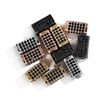 gold silver color square rhinestone rectangle crystal spacer beads for jewelry making diy bracelet necklace
