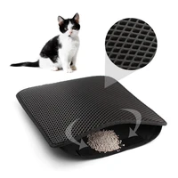 pet cat double layer kitten litter mat clean pad litter mat waterproof pet litter box products for cats accessories 3045cm