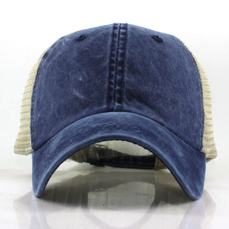 Бейсболка Мужская/Женская сетчатая однотонная Кепка в стиле хип-хоп