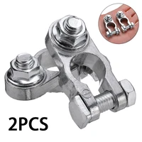 1pair zinc alloy conductivity universal positive negative car battery terminals clamp connector for auto motocucle boat