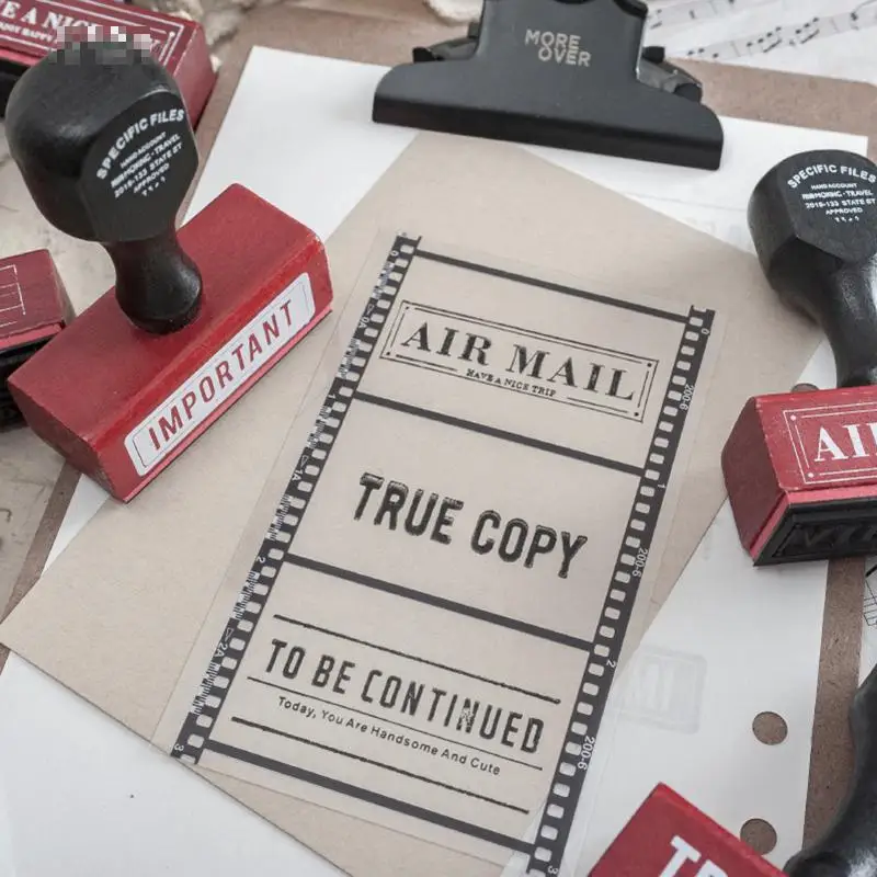 Деревянная ручка винтажный штамп для документов деревянные и резиновые штампы