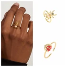 Кольца женские BOAKO, серебро 2021 пробы, золото 925 пробы, с кристаллами, кольцо с изображением насекомых
