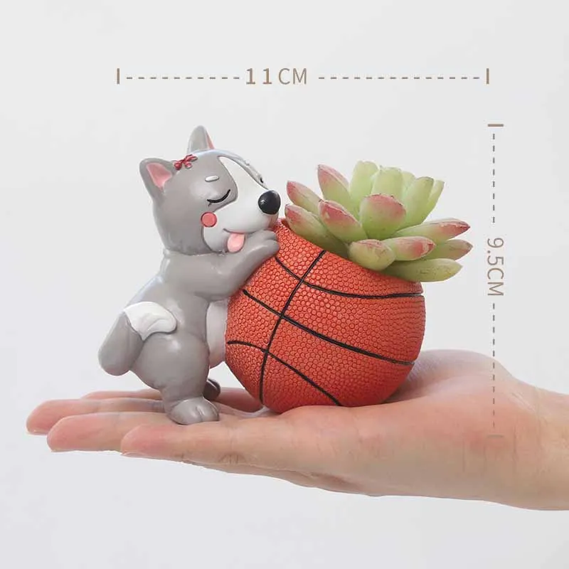 Креативный цветочный горшок мультяшный спортивный для шаров и собак полимерные