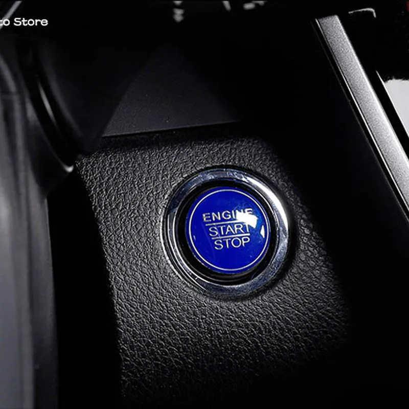 

Car One-click Start Button Decoration Sequin Ring Aluminum Alloy Interior Sticker for Toyota CHR C-HR 2017 2018 2019 2020 2021