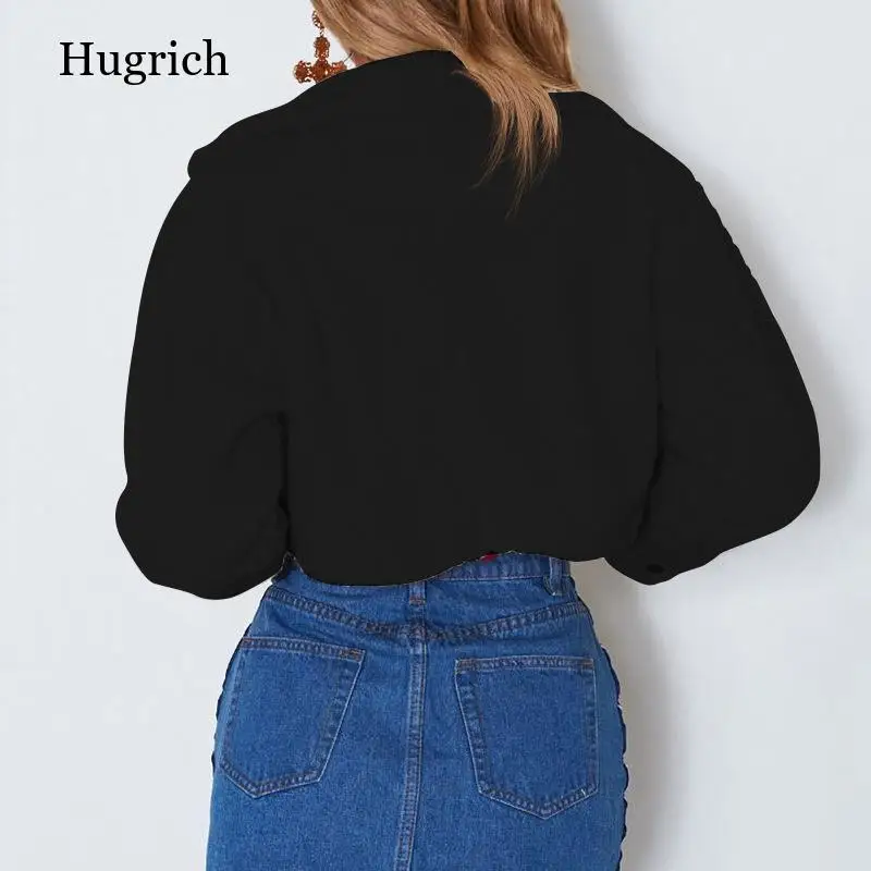 

Faux Lambswool Jacket Women Coat Autumn Winter Turn-Down Collar Long Sleeve Button Pocket Crop Top Casual Basic Overcoat