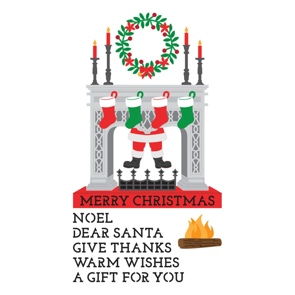 

Santa's Fireplace New Metal Cutting Dies for Diy Scrapbooking Crafts Dies Maker Photo Album Template Handmade Decoration 2021