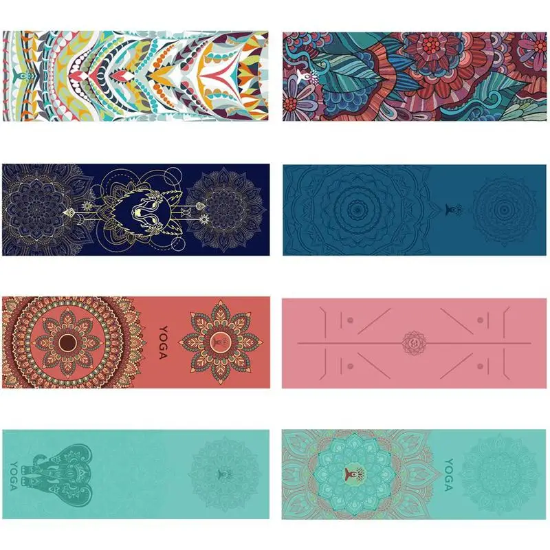 

Hot 1Pcs 63*185cm Yoga Mat Printed Yoga Towel Non Slip Mat Blankets Fitness Exercise Yoga For Pilates Workout Supplies Cove T7U9
