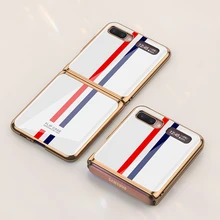 Luxury Plating Glass Hard Phone Case For Samsung Galaxy Z Flip Fold 2 Case Full Protection Cover For Samsung Galaxy Flip Fold 2