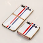 Роскошный Жесткий стеклянный чехол с покрытием для телефона Samsung Galaxy Z Flip Fold 2, чехол с полной защитой для Samsung Galaxy Flip Fold 2