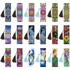 5D 2 шт. DIY особой формы алмазов картина Изысканные кожаные Кисточкой Закладки для студентов на странице книги со значком для книги ручной работы